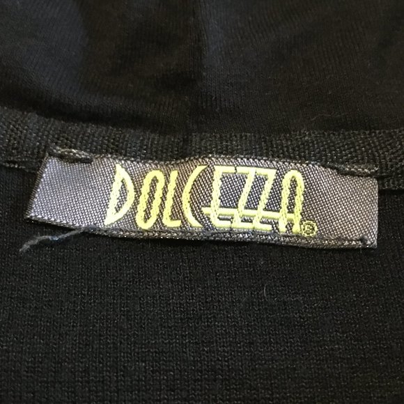 Dolcezza Velvet Burnout Graphic Patchwork Colourblock Dress - Picture 10 of 11